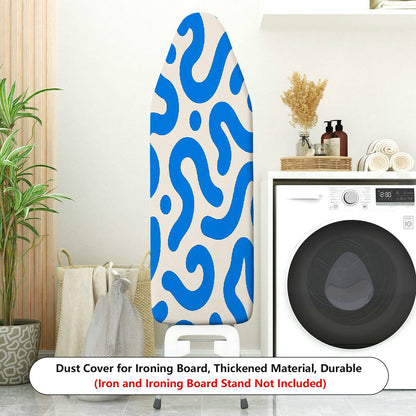 1-Piece Abstract Blue Wave Pattern Modern  Ironing Board Cover, Universal Size, Without Board
