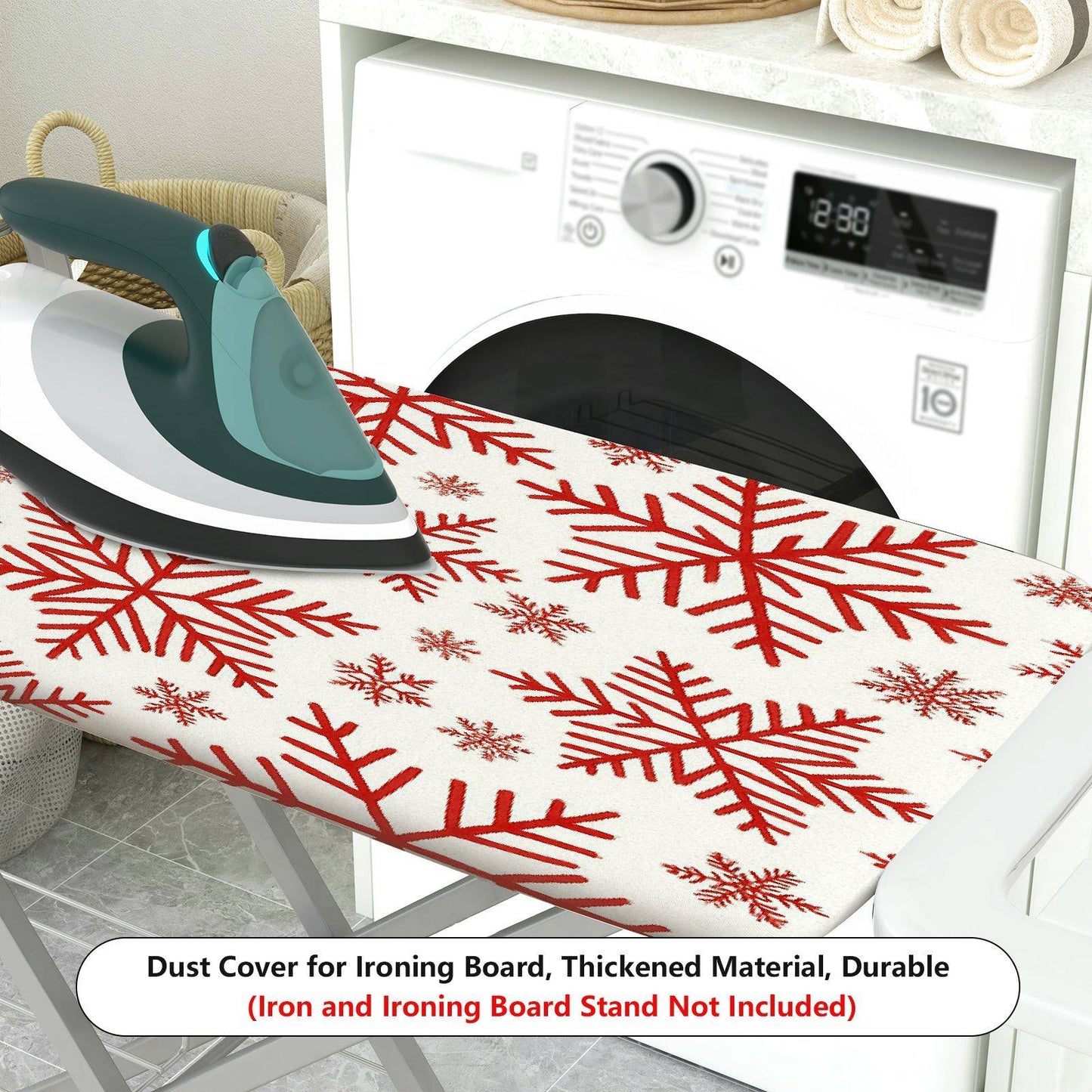 1-Piece Snowflake Christmas Festive  Ironing Board Cover, Universal Size, Without Board