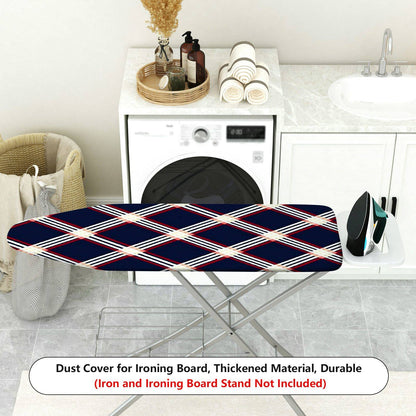 1-Piece Plaid Navy Red White  Ironing Board Cover, Universal Size, Without Board