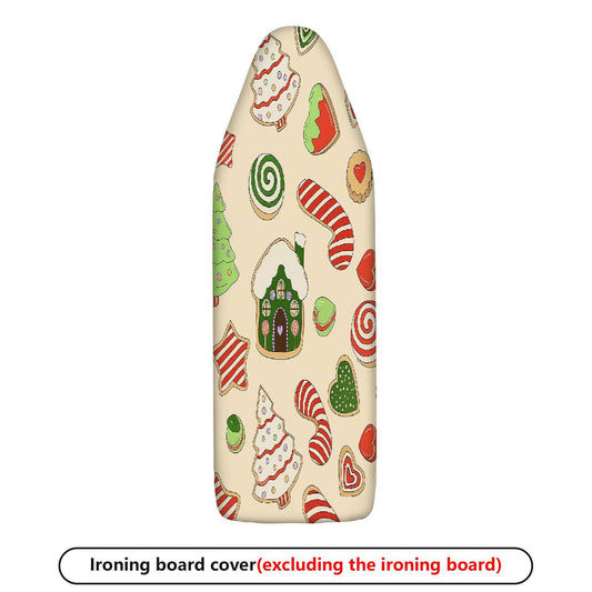 1-Piece Christmas Candy Gingerbread  Ironing Board Cover, Universal Size, Without Board