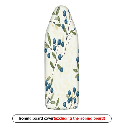 1-Piece Blueberry Leaf Pattern Floral Fruit  Ironing Board Cover, Universal Size, Without Board