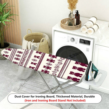 1-Piece Bear Snowflake Christmas  Ironing Board Cover, Universal Size, Without Board