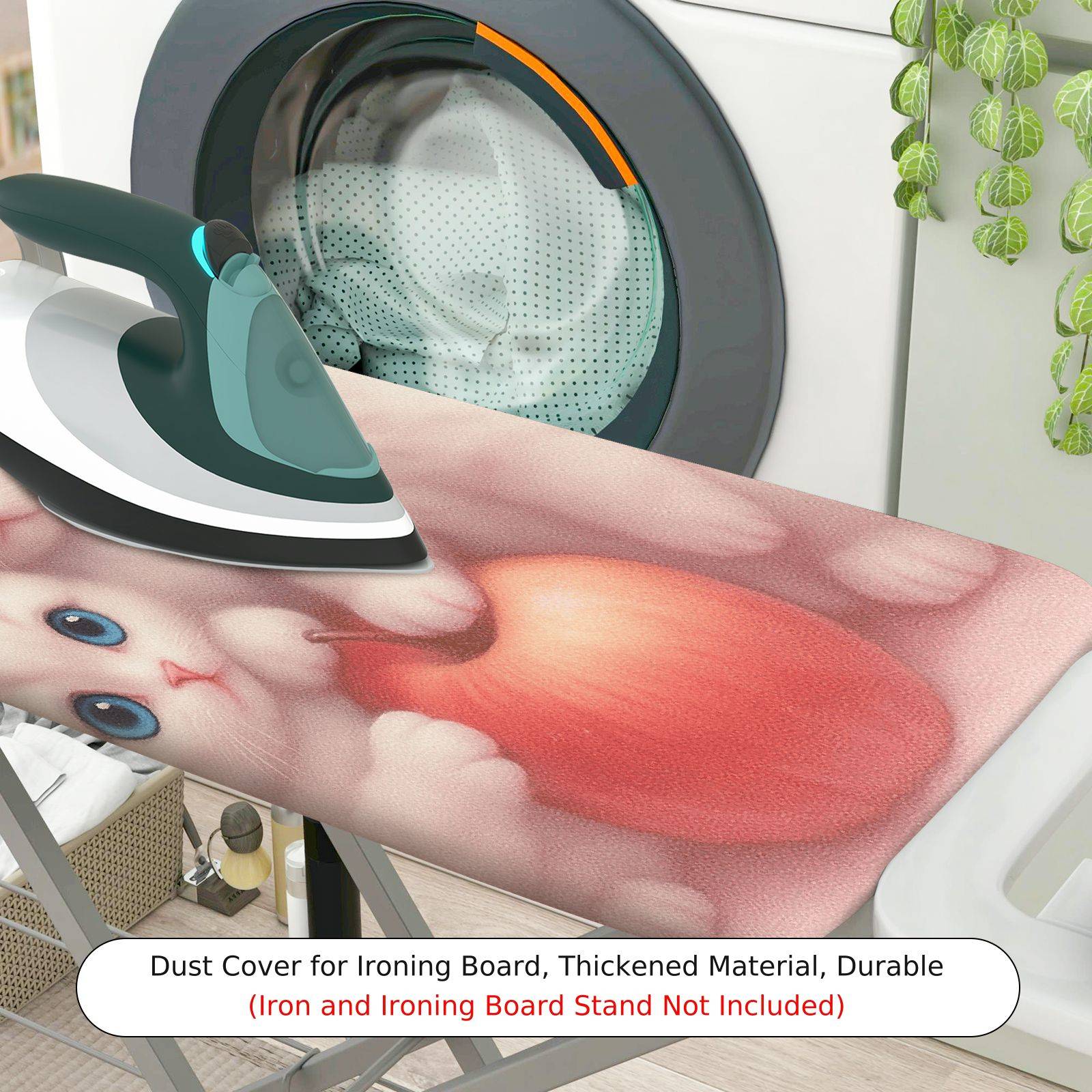 1-Piece Cat Cute Whimsical  Ironing Board Cover, Universal Size, Without Board