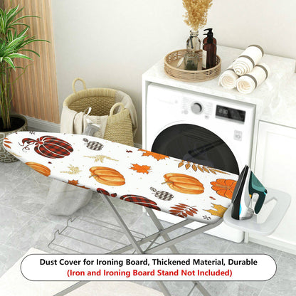 1-Piece Pumpkin Plaid Autumn  Ironing Board Cover, Universal Size, Without Board