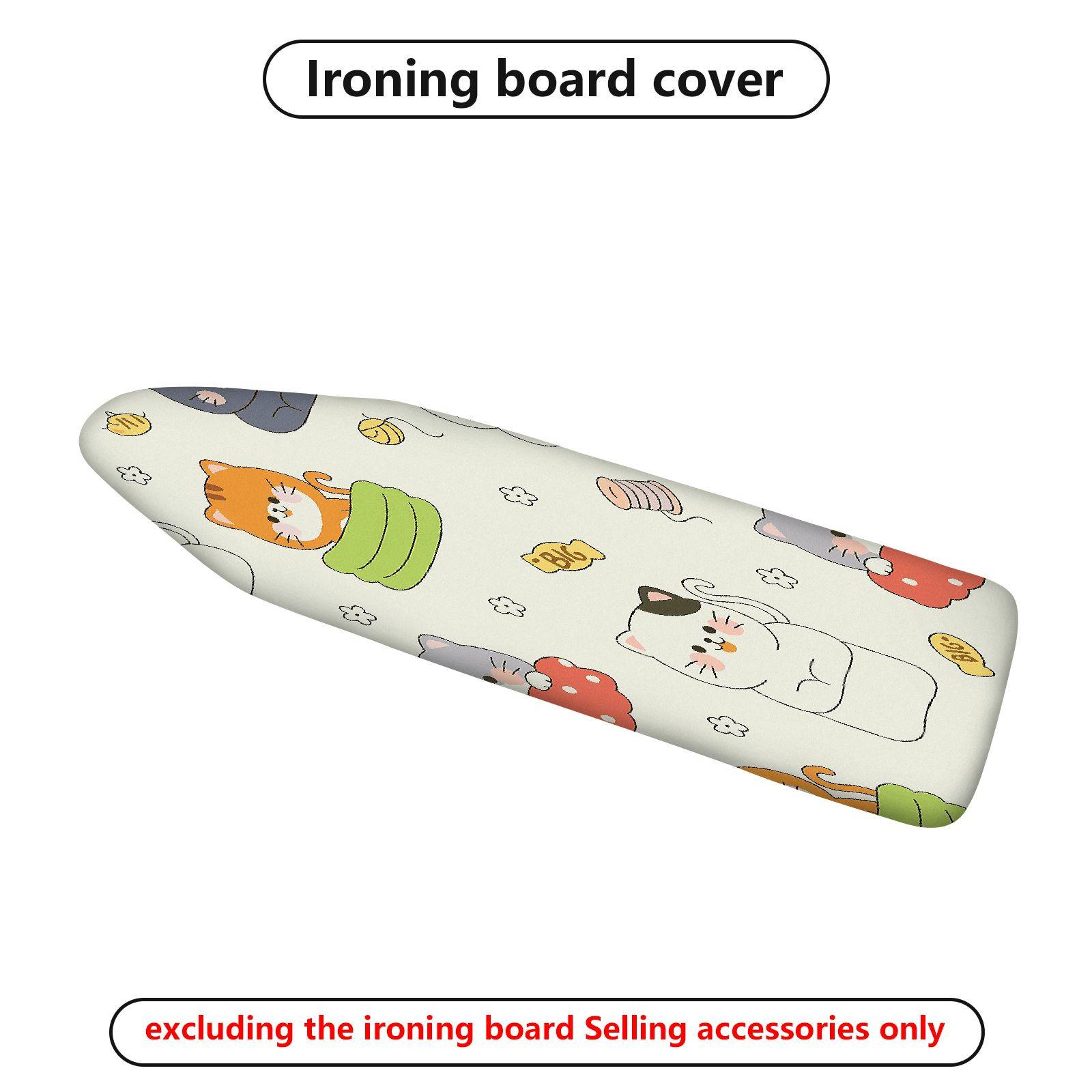 1-Piece Cat Fun Colorful  Ironing Board Cover, Universal Size, Without Board