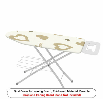 1-Piece Love Heart Pattern Beige  Ironing Board Cover, Universal Size, Without Board