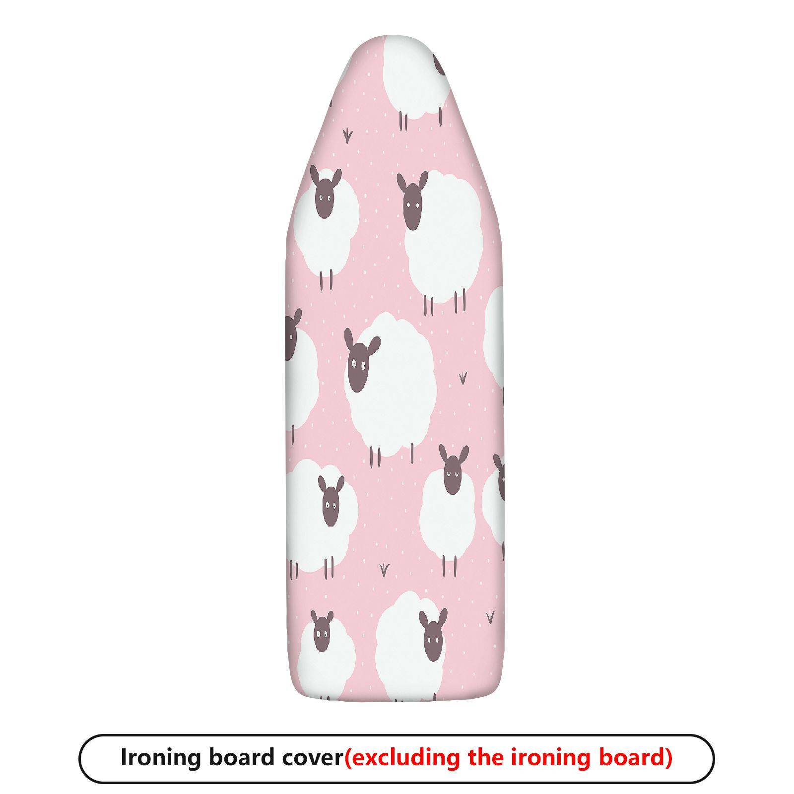 1-Piece Pink Sheep  Fun  Ironing Board Cover, Universal Size, Without Board