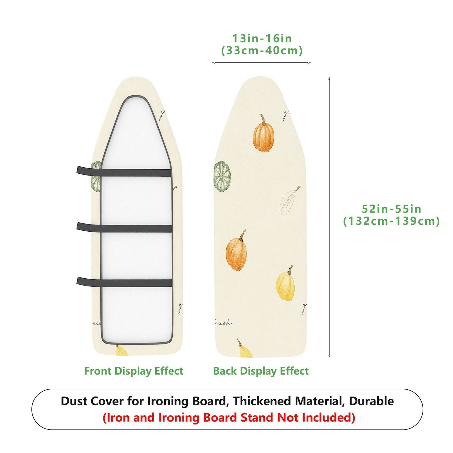 1-Piece Vegetable Pattern Nature Fruit  Ironing Board Cover, Universal Size, Without Board