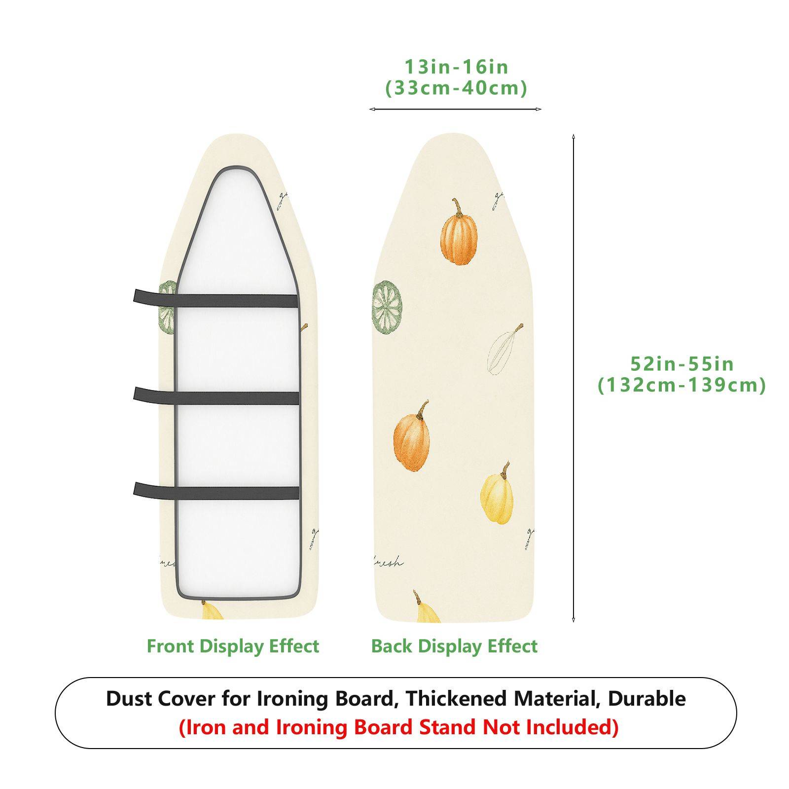 1-Piece Vegetable Pattern Nature Fruit  Ironing Board Cover, Universal Size, Without Board