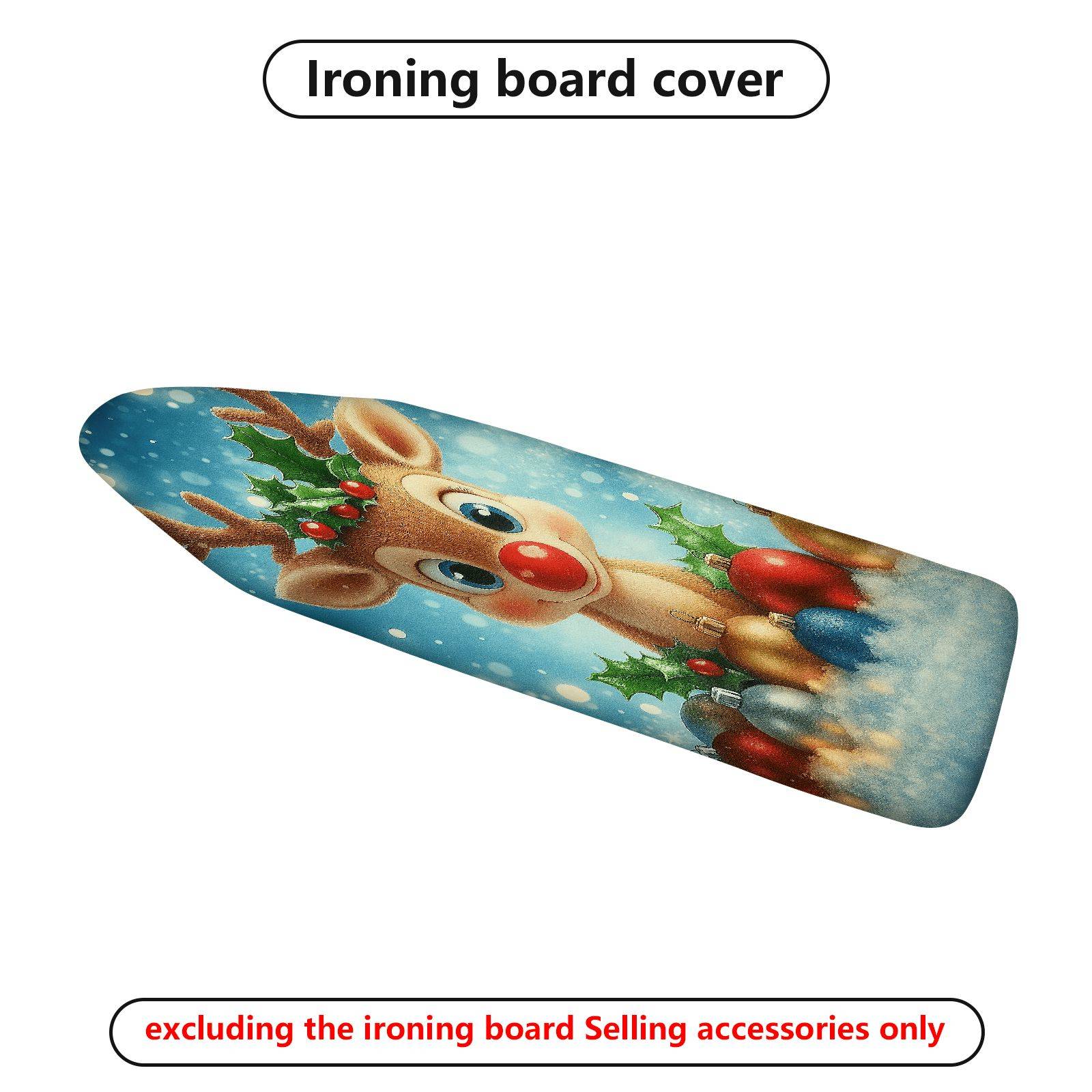 1-Piece Reindeer Christmas Snow  Ironing Board Cover, Universal Size, Without Board