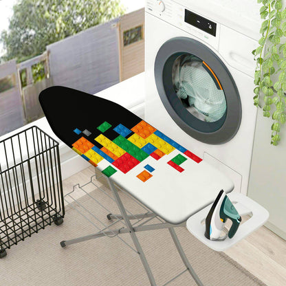 1-Piece Colorful Blocks Pattern Fun Vibrant  Ironing Board Cover, Universal Size, Without Board