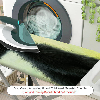 1-Piece Black Cat Green Eyes Cute  Ironing Board Cover, Universal Size, Without Board