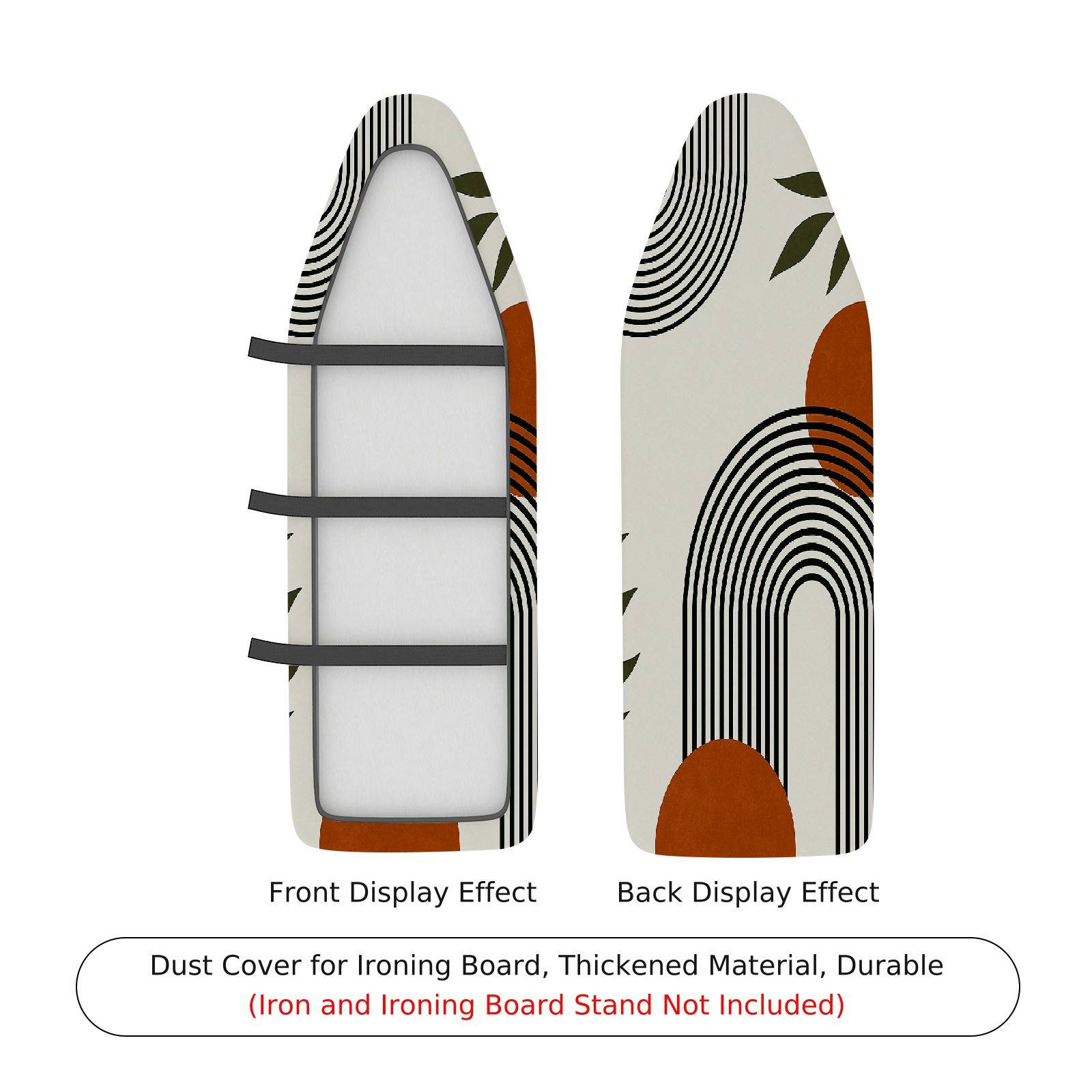 1-Piece Abstract Geometric Minimalist Art  Ironing Board Cover, Universal Size, Without Board