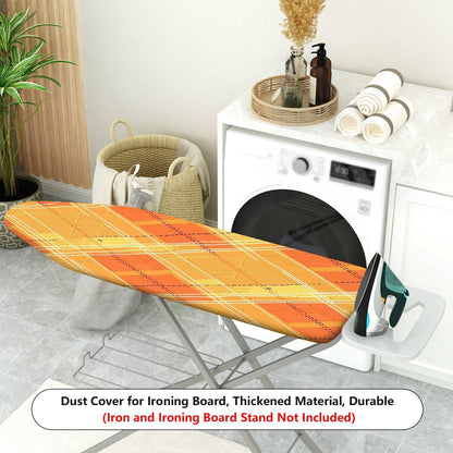1-Piece Plaid Geometric Orange  Ironing Board Cover, Universal Size, Without Board