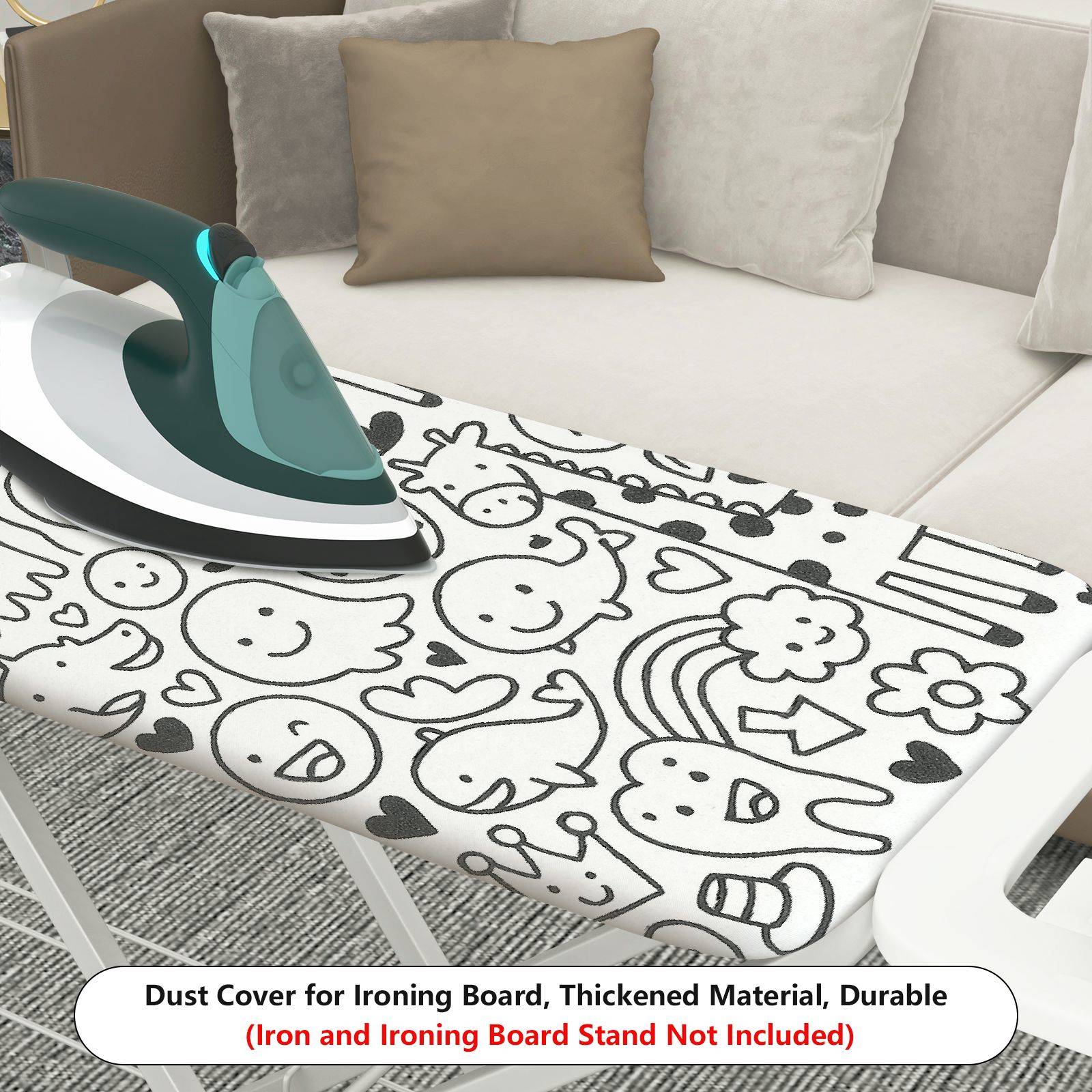1-Piece Fun Doodle  Ironing Board Cover, Universal Size, Without Board