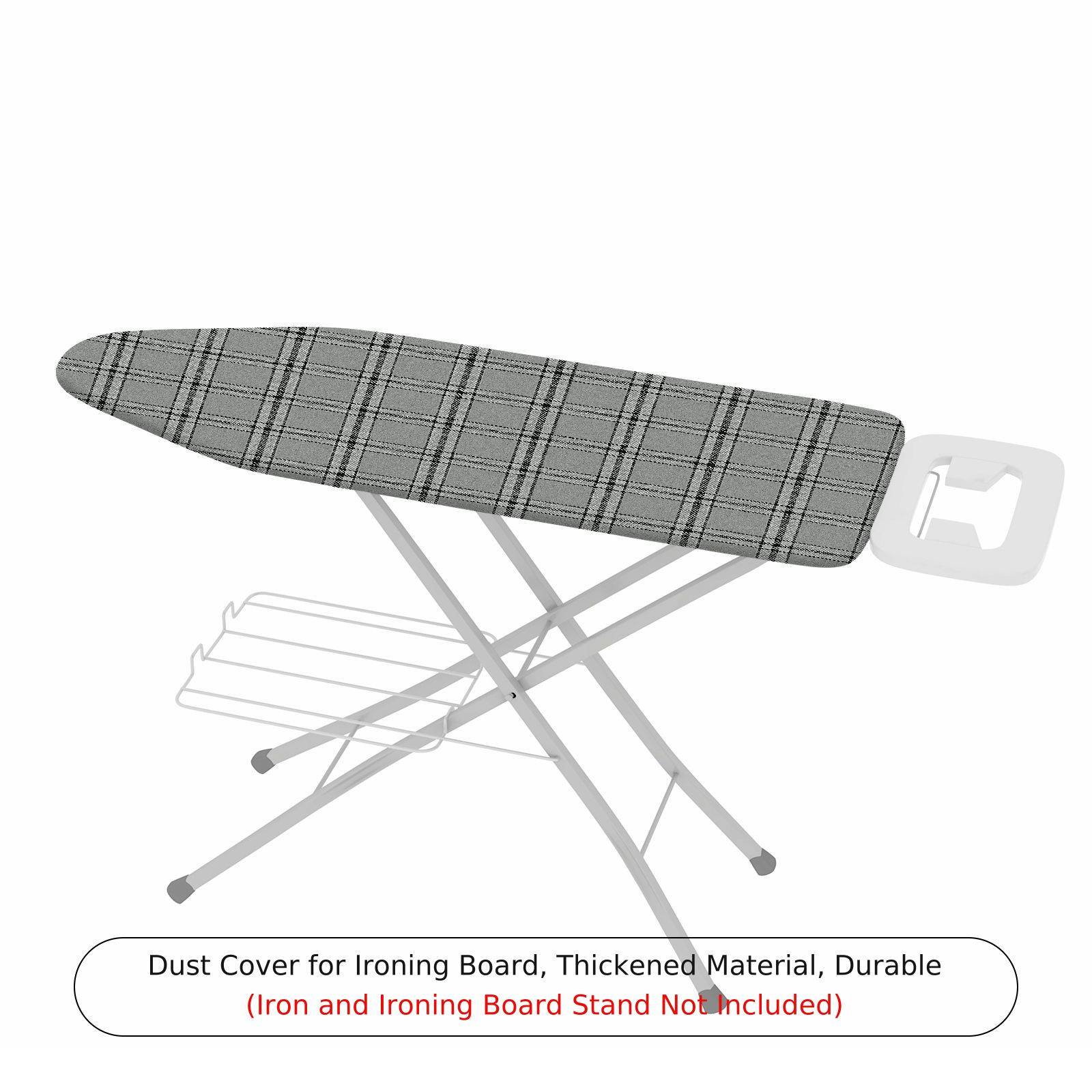 1-Piece Plaid Pattern Grey Classic  Ironing Board Cover, Universal Size, Without Board