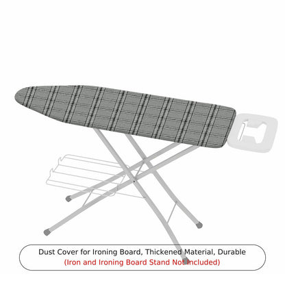 1-Piece Plaid Pattern Grey Classic  Ironing Board Cover, Universal Size, Without Board