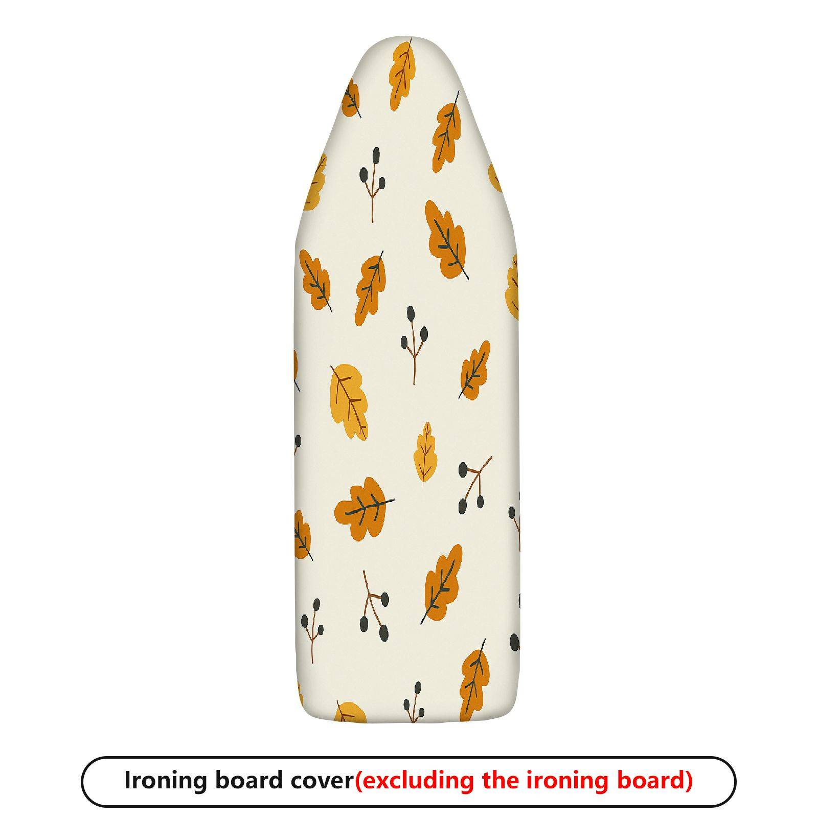 1-Piece Autumn Leaves Pattern Beige  Ironing Board Cover, Universal Size, Without Board