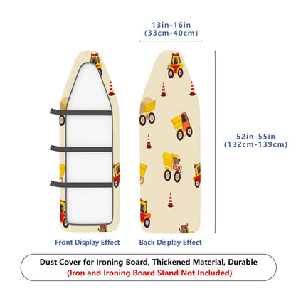 1-Piece Construction Vehicle  Fun  Ironing Board Cover, Universal Size, Without Board