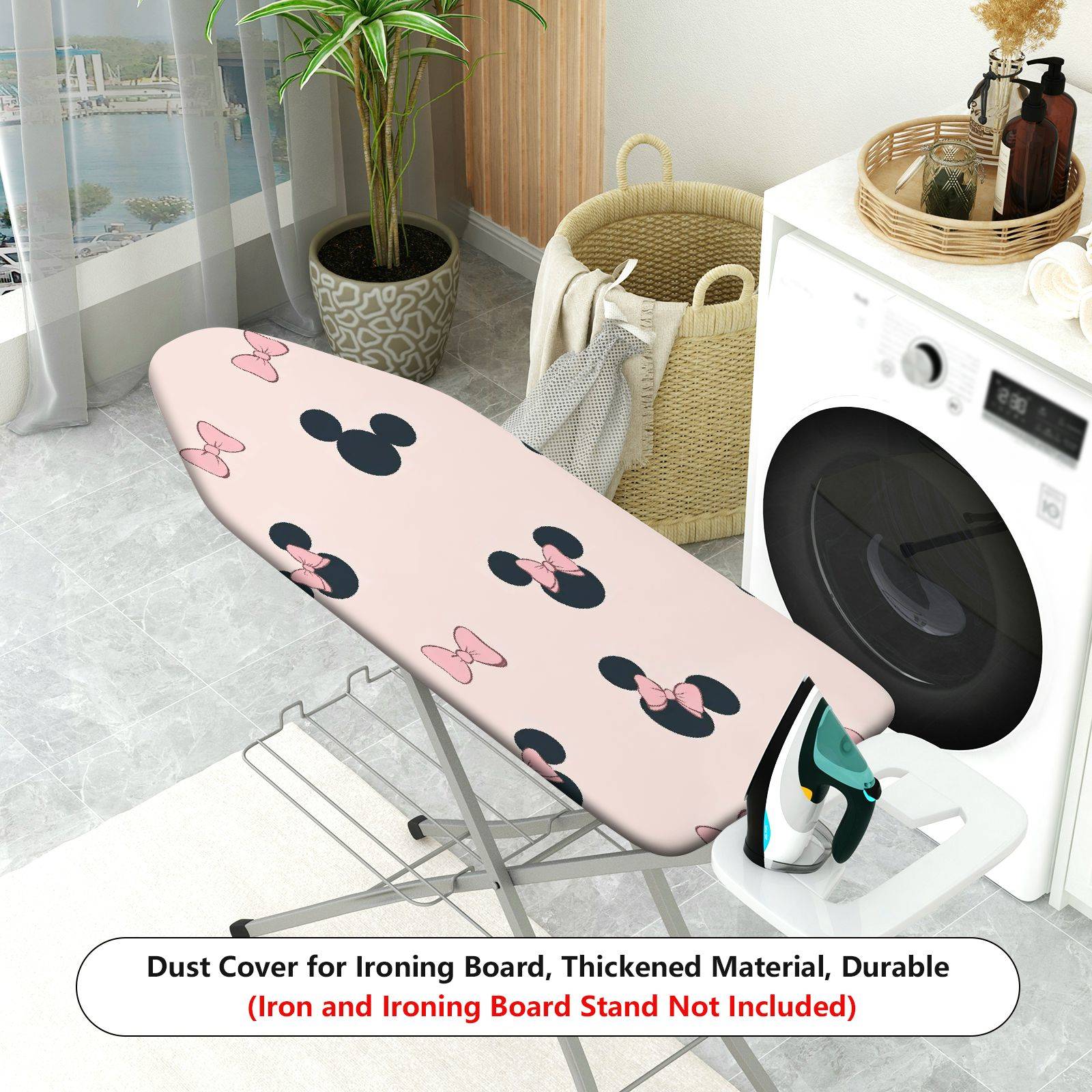 1-Piece Cute Bow Minnie Theme  Ironing Board Cover, Universal Size, Without Board