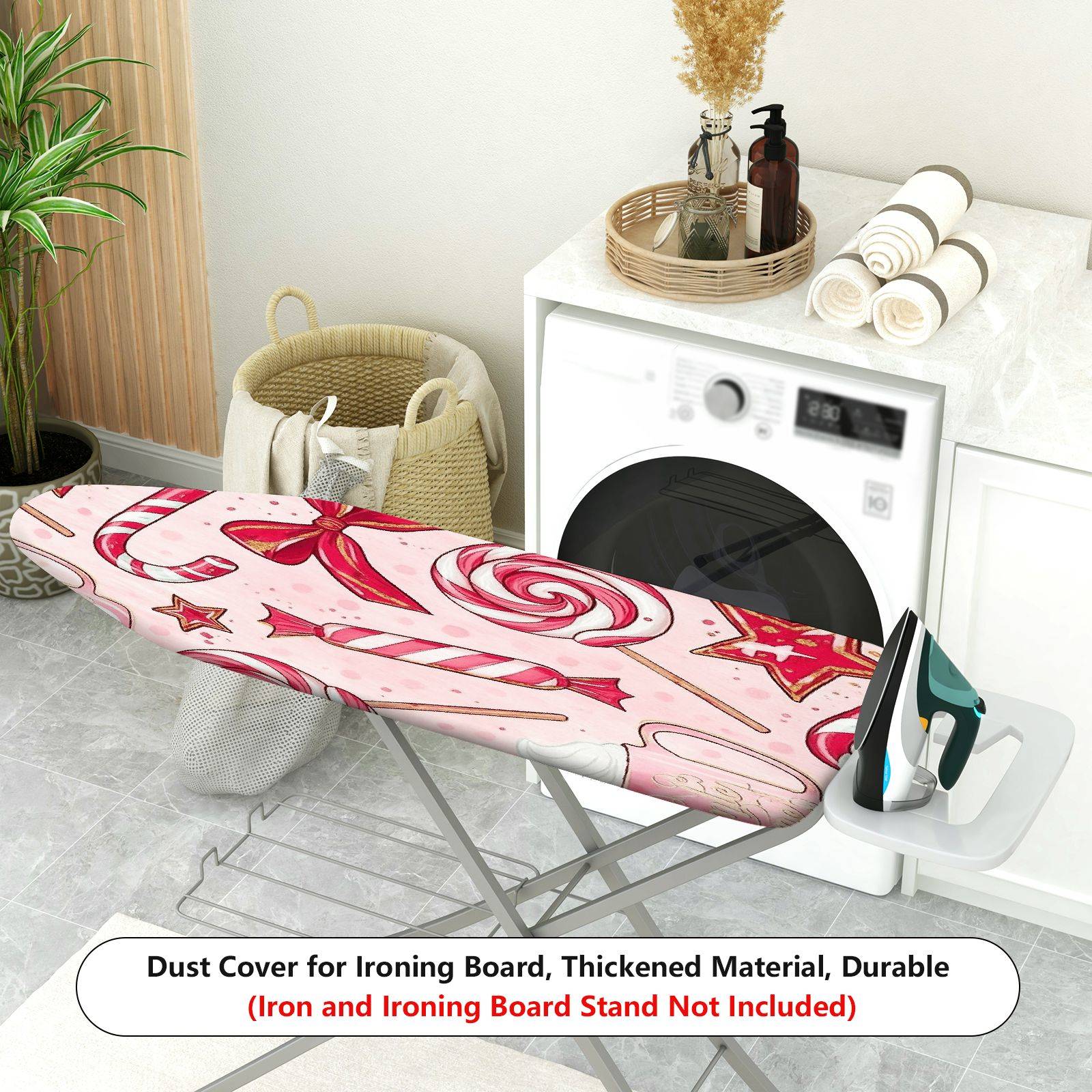 1-Piece Candy Christmas Ribbon  Ironing Board Cover, Universal Size, Without Board