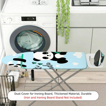 1-Piece Cute Panda Blue  Ironing Board Cover, Universal Size, Without Board
