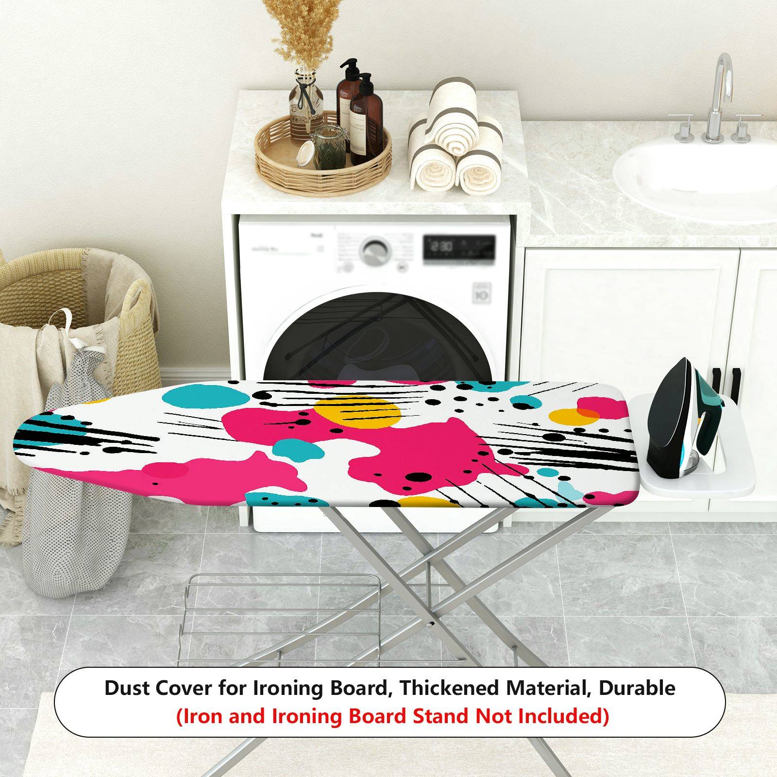 1-Piece Abstract Colorful Artistic  Ironing Board Cover, Universal Size, Without Board