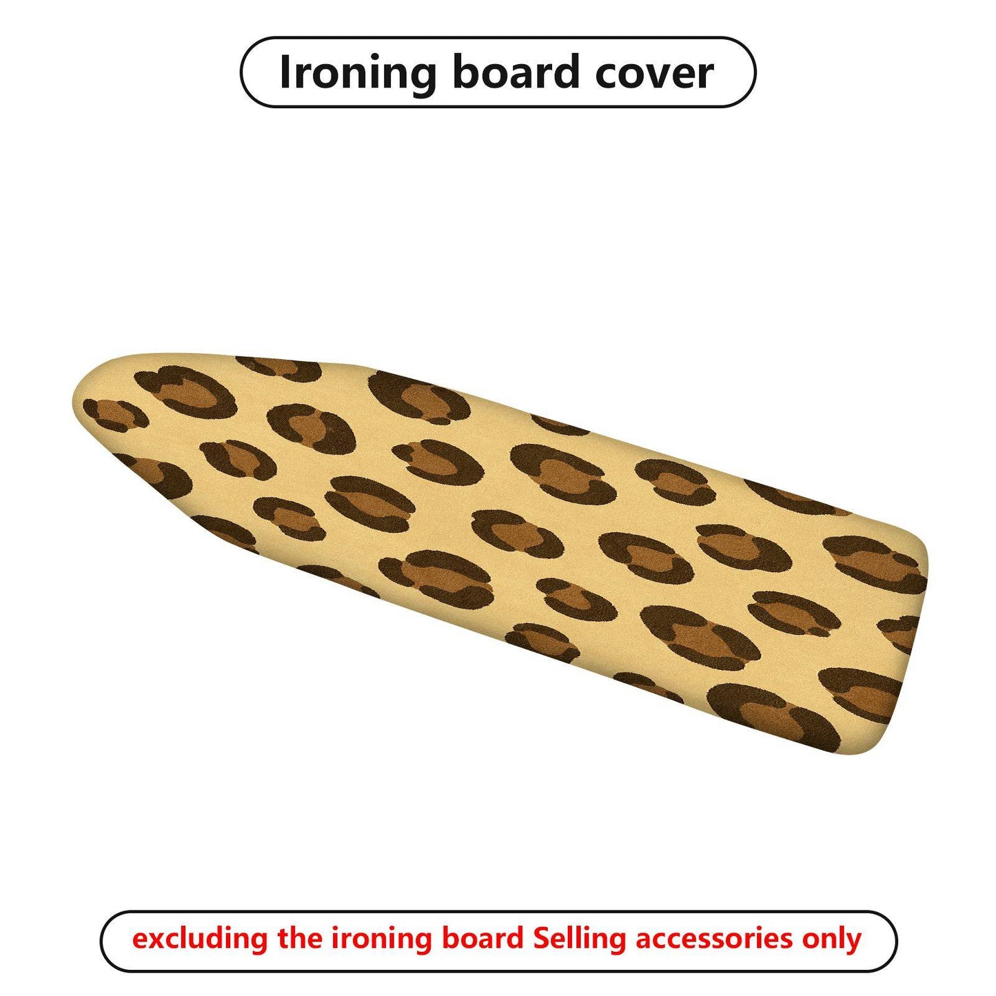 1-Piece Leopard Print Beige Brown  Ironing Board Cover, Universal Size, Without Board