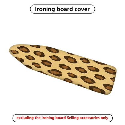 1-Piece Leopard Print Beige Brown  Ironing Board Cover, Universal Size, Without Board