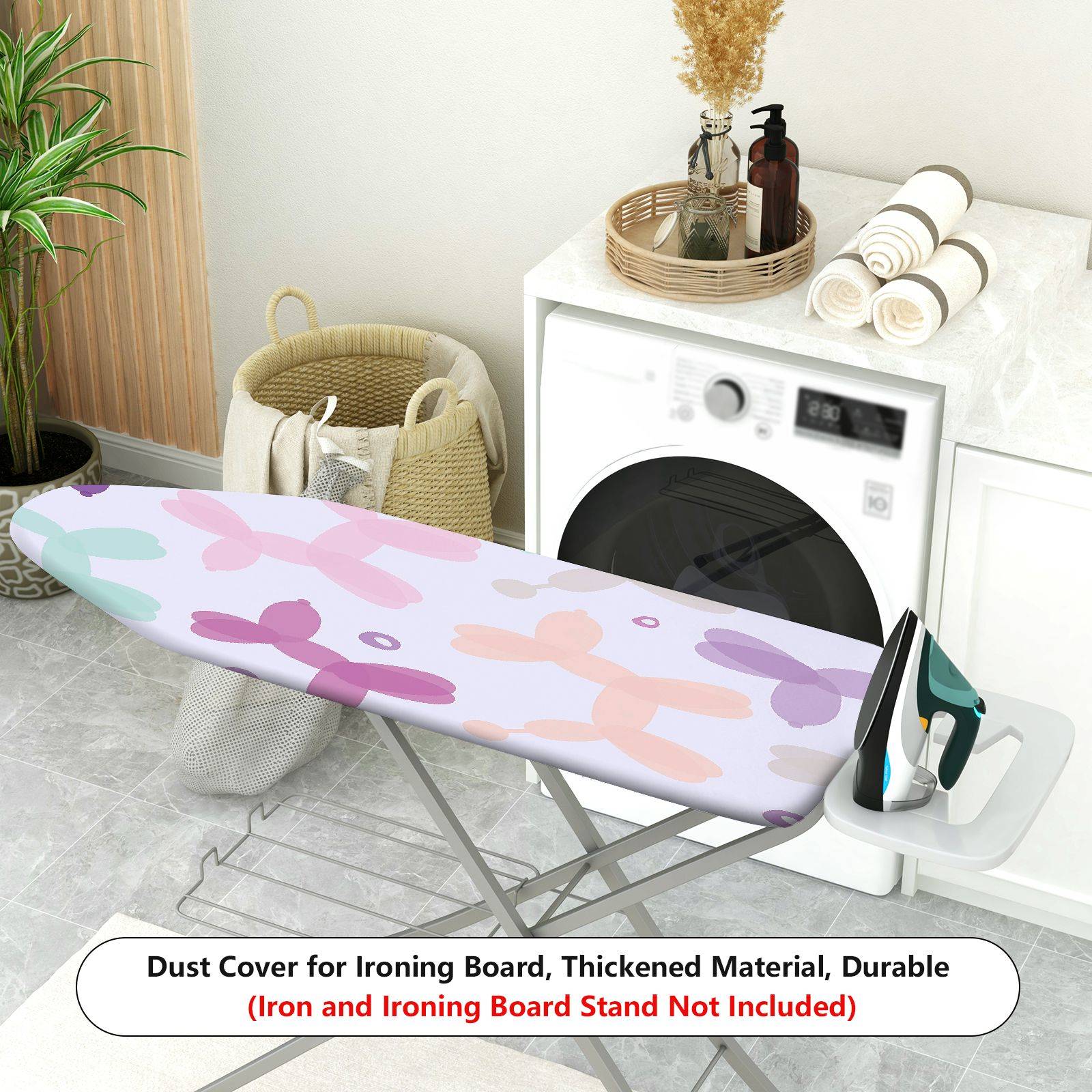 1-Piece Balloon Animal Pattern Multicolor Fun  Ironing Board Cover, Universal Size, Without Board