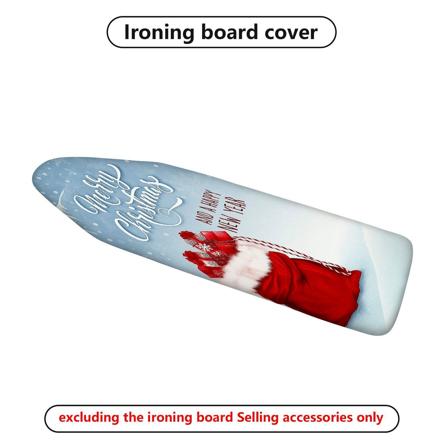 1-Piece Christmas Holiday Santa  Ironing Board Cover, Universal Size, Without Board