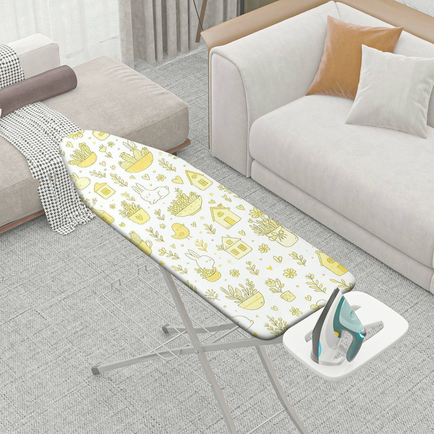 1-Piece Cute Animal Floral Nature  Ironing Board Cover, Universal Size, Without Board