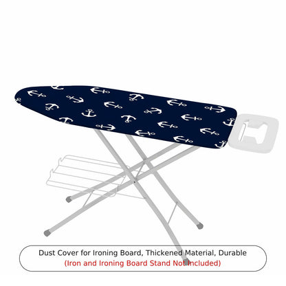 1-Piece Anchor Pattern Nautical Design Dark Blue  Ironing Board Cover, Universal Size, Without Board