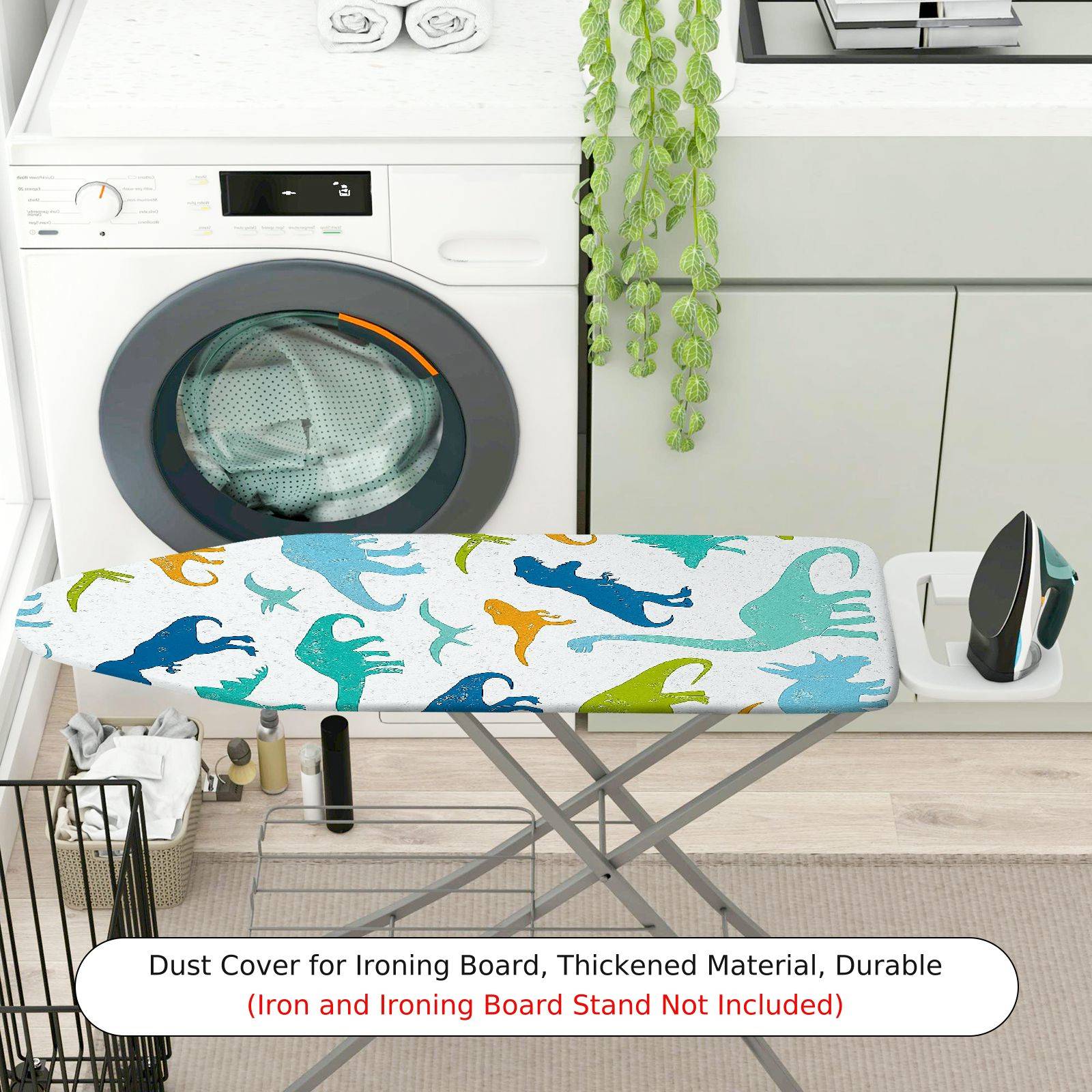 1-Piece Dinosaur Colorful Fun  Ironing Board Cover, Universal Size, Without Board