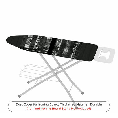1-Piece American Flag Black White  Ironing Board Cover, Universal Size, Without Board