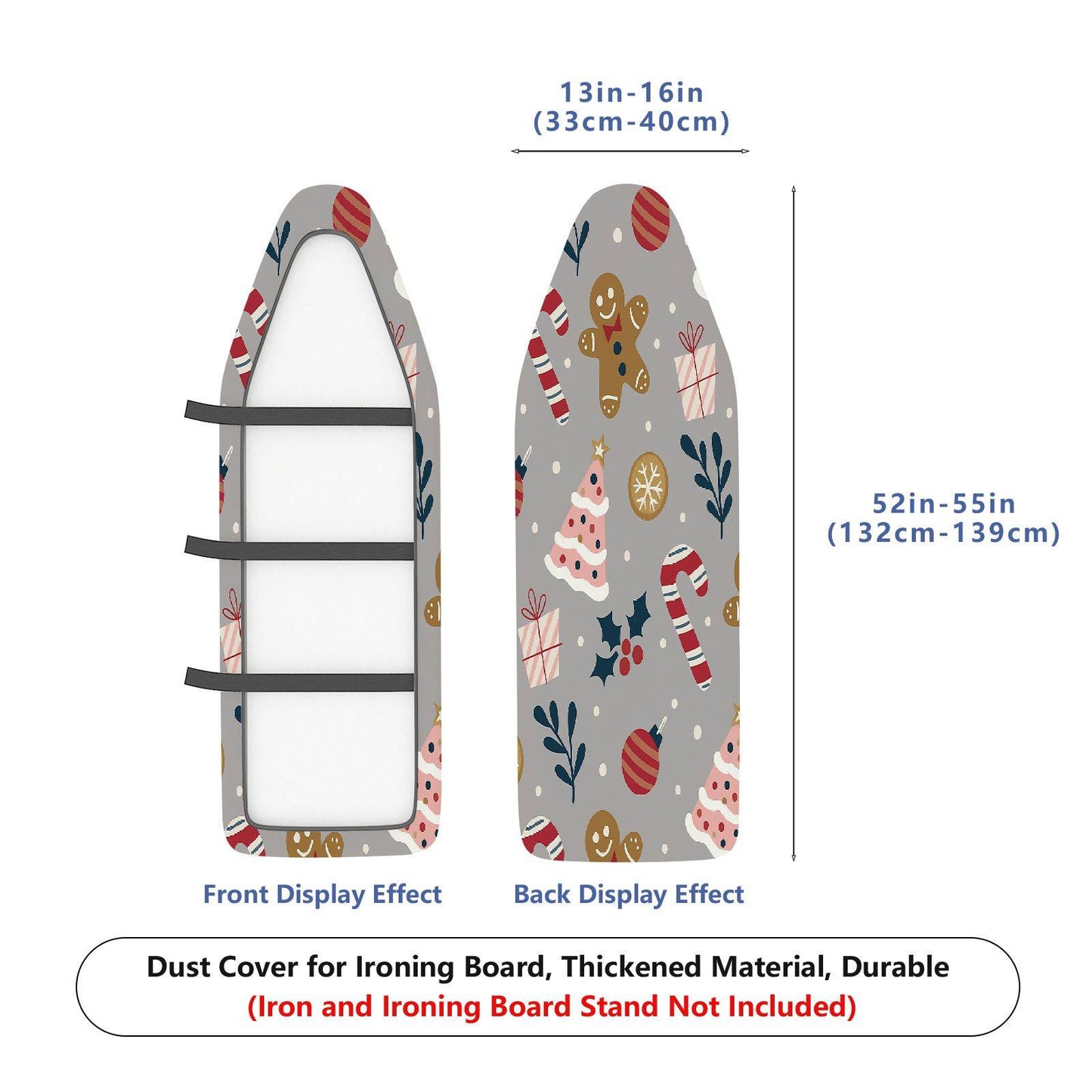 1-Piece Christmas Candy Tree  Ironing Board Cover, Universal Size, Without Board