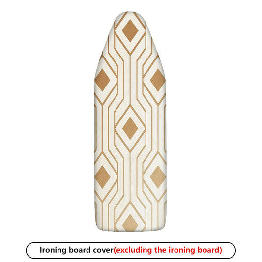 1-Piece Geometric Beige Brown  Ironing Board Cover, Universal Size, Without Board