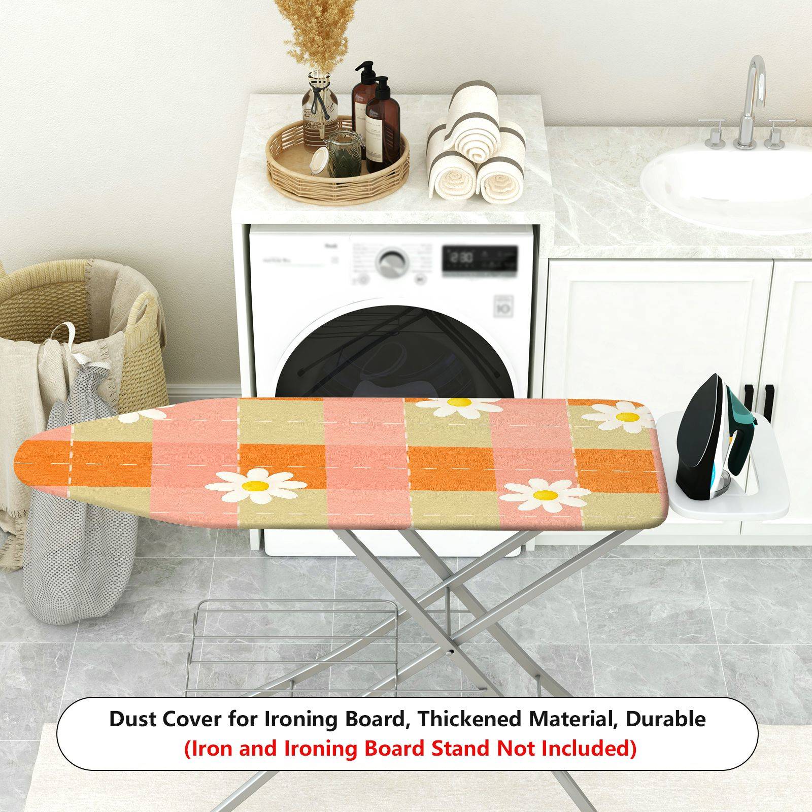 1-Piece Floral Plaid Daisy  Ironing Board Cover, Universal Size, Without Board