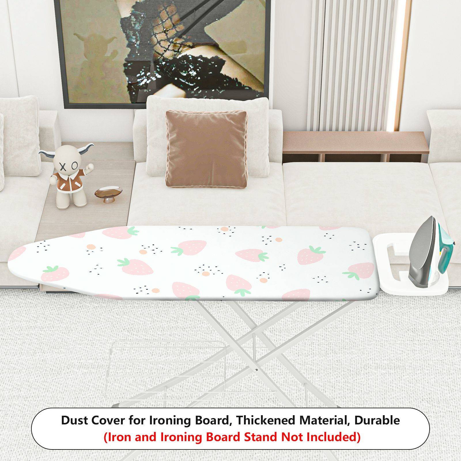 1-Piece Strawberry Floral Cute  Ironing Board Cover, Universal Size, Without Board