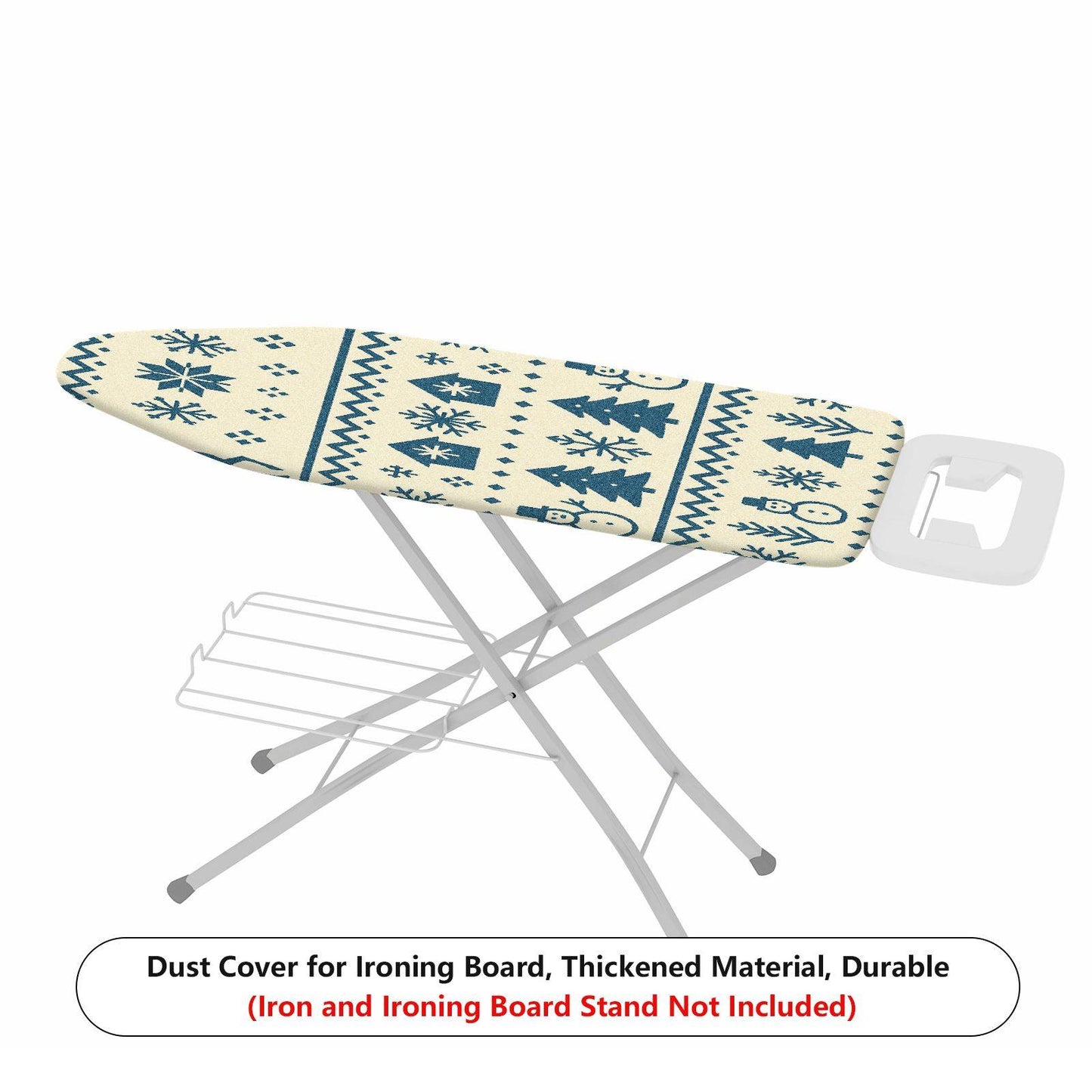 1-Piece Snowman Snowflake Christmas  Ironing Board Cover, Universal Size, Without Board