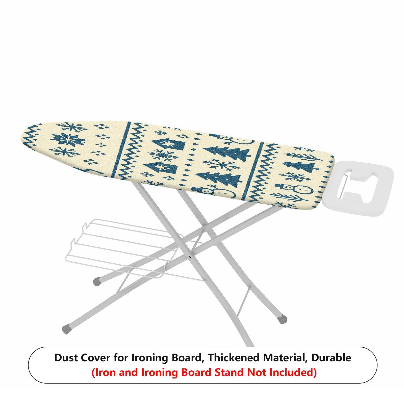 1-Piece Snowman Snowflake Christmas  Ironing Board Cover, Universal Size, Without Board