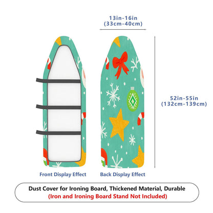 1-Piece Christmas Snowflake Santa  Ironing Board Cover, Universal Size, Without Board