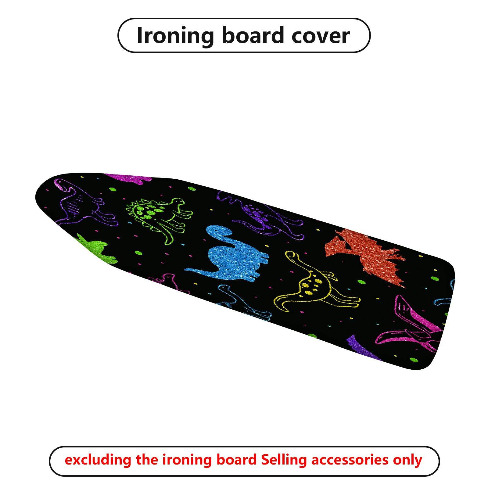 1-Piece Dinosaur Colorful Fun  Ironing Board Cover, Universal Size, Without Board