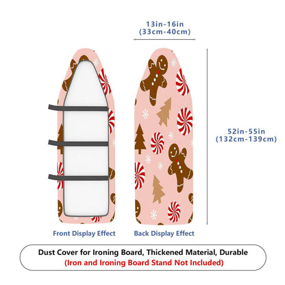 1-Piece Christmas Candy Gingerbread Tree  Ironing Board Cover, Universal Size, Without Board