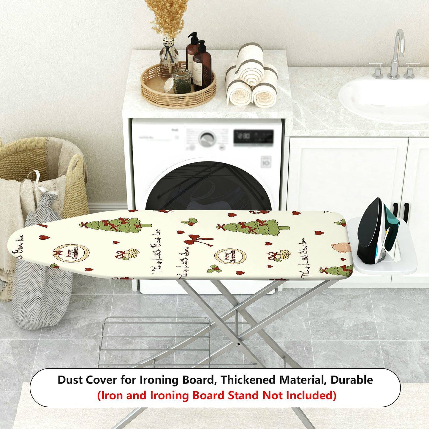 1-Piece Christmas Tree Gift Bow  Ironing Board Cover, Universal Size, Without Board