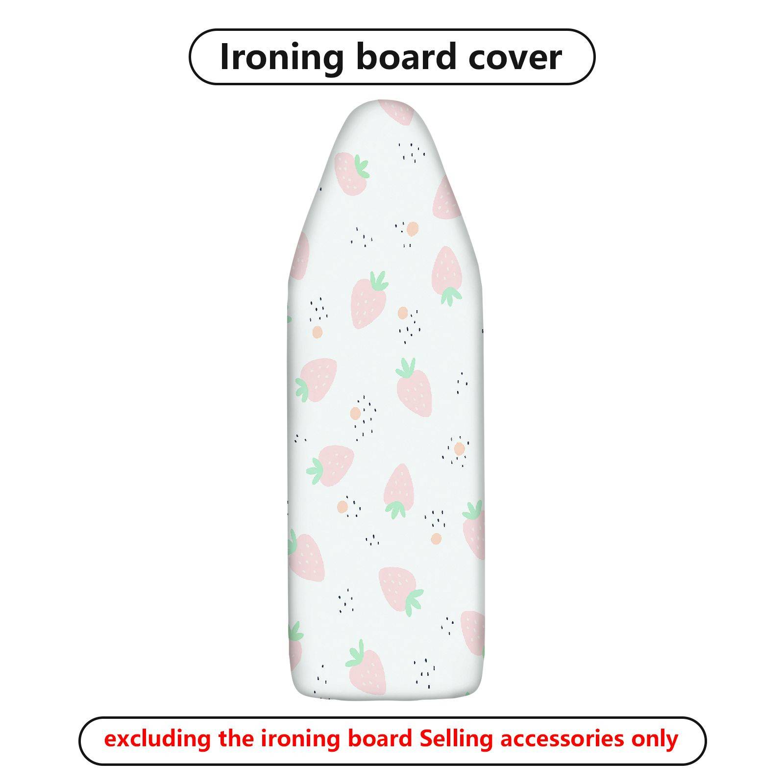1-Piece Strawberry Floral Cute  Ironing Board Cover, Universal Size, Without Board