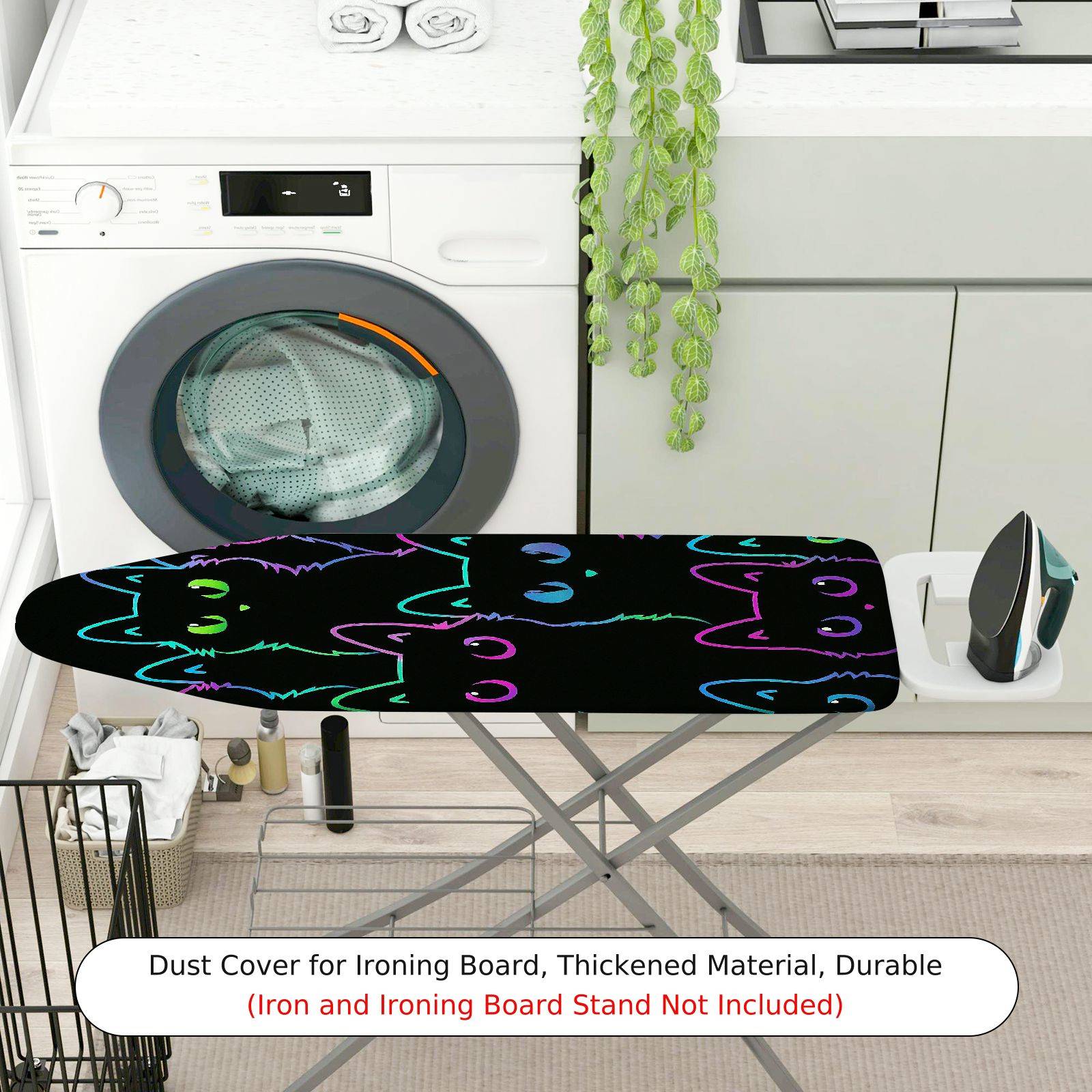 1-Piece Colorful Cat Fun  Ironing Board Cover, Universal Size, Without Board