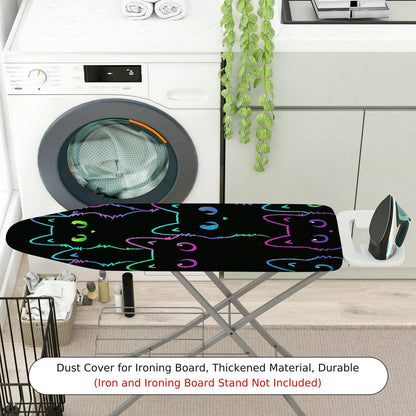 1-Piece Colorful Cat Fun  Ironing Board Cover, Universal Size, Without Board