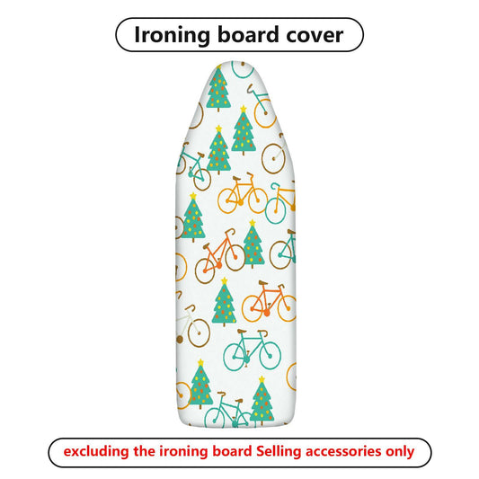1-Piece Christmas Bicycle Forest  Ironing Board Cover, Universal Size, Without Board