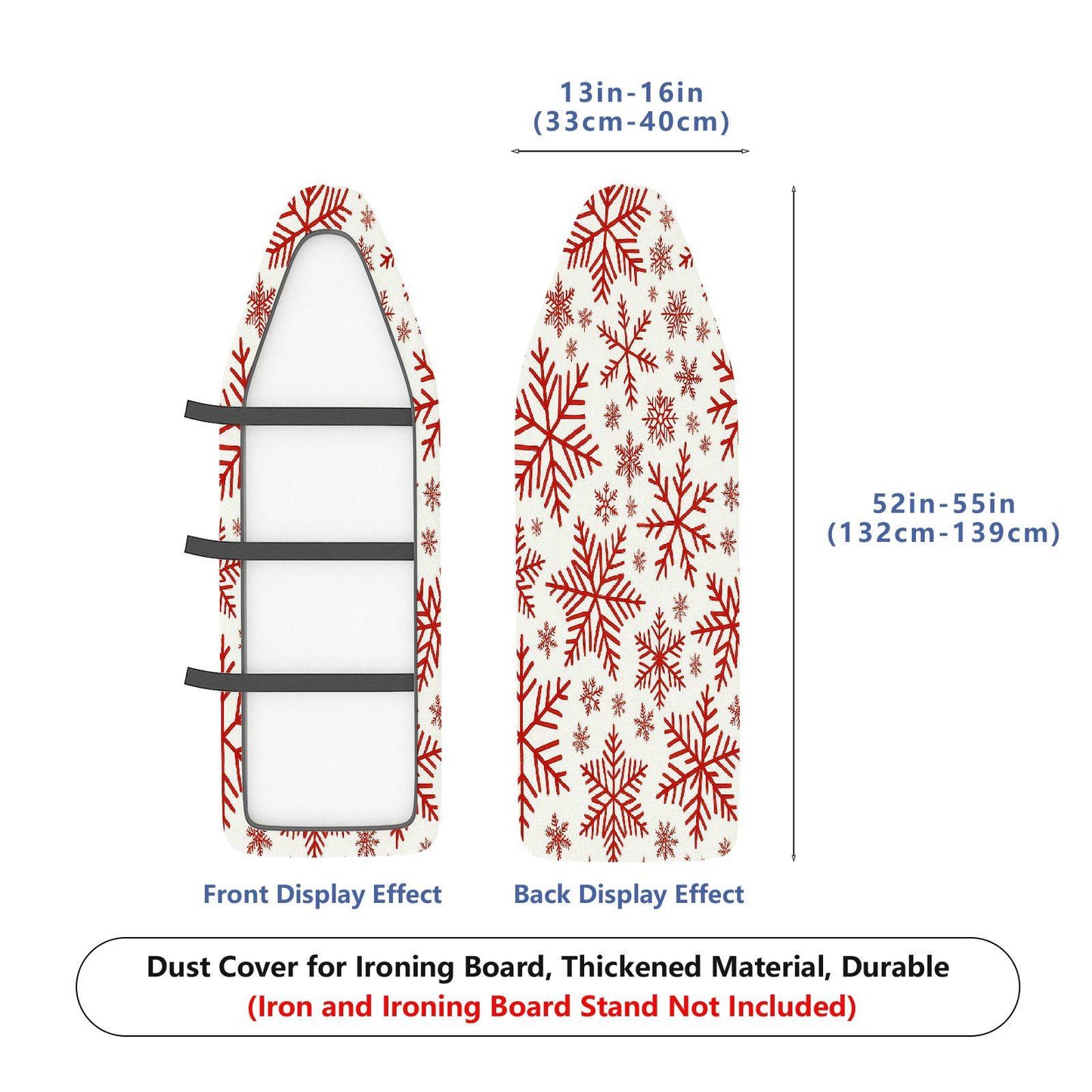 1-Piece Snowflake Christmas Festive  Ironing Board Cover, Universal Size, Without Board